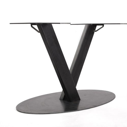 V poot met ovale voetplaat